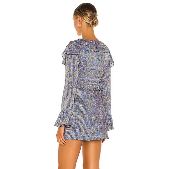 Free people Sweetest Thing Mini Dress in Midnight Cowboy size 0 long sleeve - Picture 3 of 11